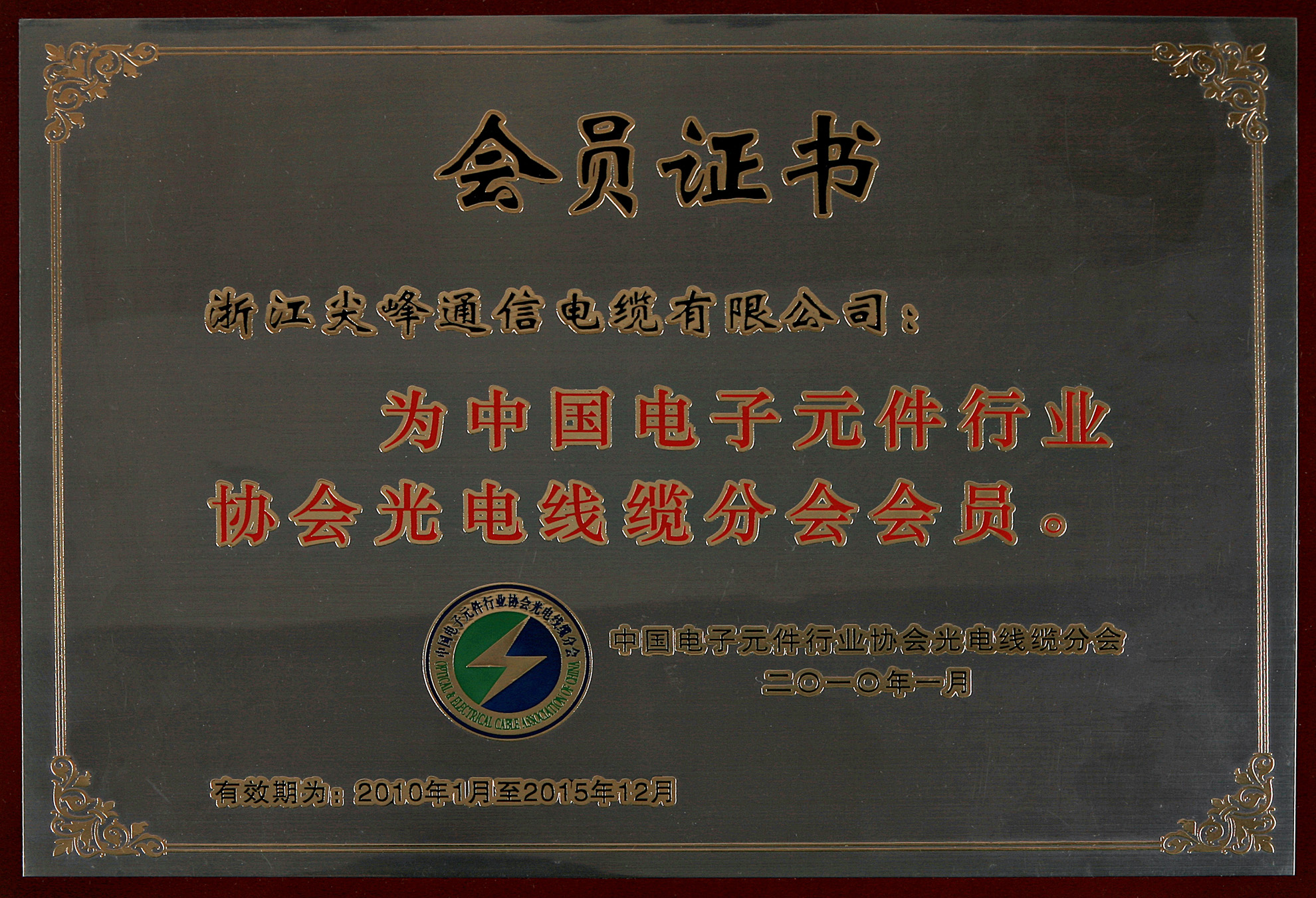 中国电子原件行业协会光电线缆分会会员